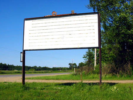 M-60 Drive-In Theatre - Marquee - Photo From Water Winter Wonderland (newer photo)
